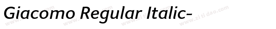 Giacomo Regular Italic字体转换